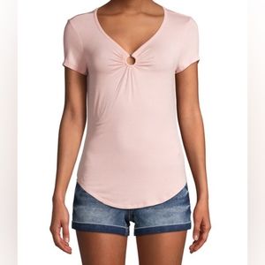 No Boundaries Juniors' Hardware Tee; Women's; Large; Pink